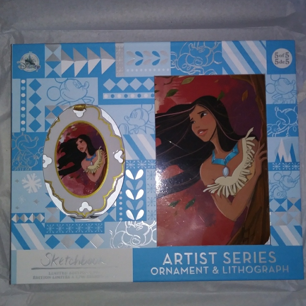 Rare Pocahontas Artist Series Sketchbook Ornament